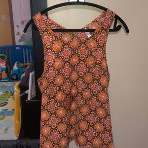 High neck flowy Aztec tank blouse